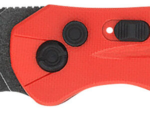 CobraTec Knives REDDIABLOAUTO Diablo  3.50″ Folding Black Stonewashed D2 Steel Blade, 4.75″ Red Textured G10 Scales Handle