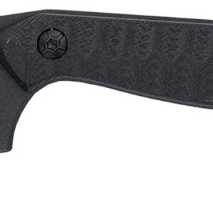 CobraTec Knives CTWLTBLK Wolfteeth  EDC 2.75″ Folding Drop Point Plain Black 14C28N Steel Blade, 4.25″ Black Textured G10 Scales Handle