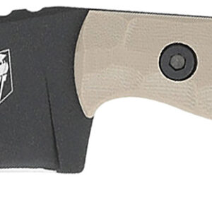 Cobratec Kingpin Tan 4″ Fixed Blade — D2 Steel