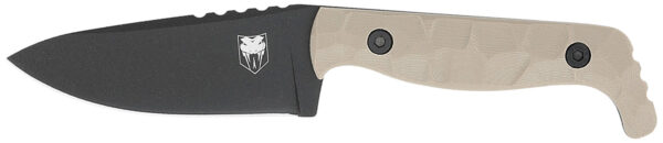167306 Cobratec Kingpin Tan 4″ Fixed Blade — D2 Steel
