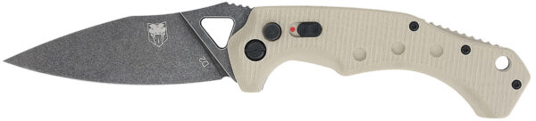 167310 COBRATEC Ryker Auto Folder 3.75″ D2 Blade Tan G-10
