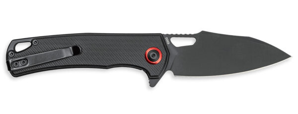 167319 CobraTec Knives CTWOLVERINEGRN Wolverine 3.13″ OTF Drop Point Plain Black TiCN D2 Steel Blade, 4.25″ Black Textured G10 Handle