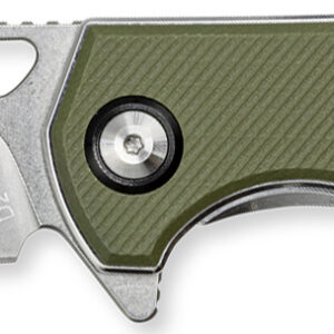CobraTec Knives CTCLNHRBLK Wolverine  3.12″ OTF Drop Point Plain Satin TiCN D2 Steel Blade, 4.25″ Green Textured G10 Handle