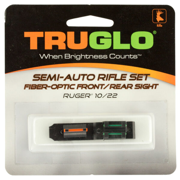 Truglo TG111W Ruger 10/22 Fiber Optic Sight Set