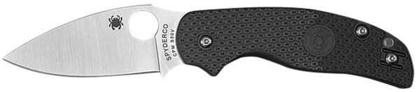HyperFocal: 0 Spyderco C123PBK Sage 5 Lightweight Alzheimer’s 3″ Folding Plain Satin CPM S30V SS Blade, Black Textured FRN Handle