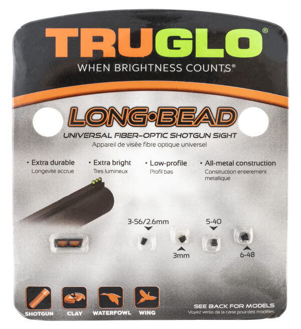 16751 TRUGLO Long Beard Universal Shotgun Sight, Red Fiber Optic