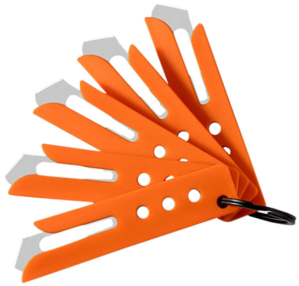 167674 Hogue 35884 Expel Blade Guard Orange Nylon Includes 5 #60 High Carbon Steel Blade, 5 Guards & 1 Key Ring
