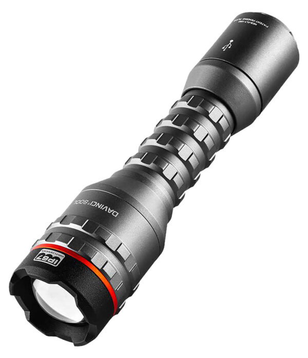 167753 NEBO NEBFLT1063 Davinci 800L Flashlight Gray 100/400/800 Lumens White LED