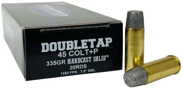 167918 DoubleTap Ammunition 45P335HC 45Colt+P 335gr Hard Cast Solid 20 Per Box/25 Case