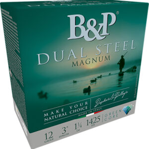 B&P Ammunition Dual Steel 12 Gauge 3 in 1 1/8 oz 2/3 Shot – 10rd