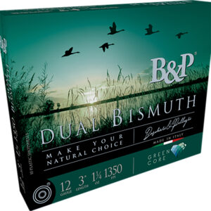 B&P Ammunition Dual Bismuth 12 Gauge 3″ 1 1/4 oz 3/4 Shot — 10/Box