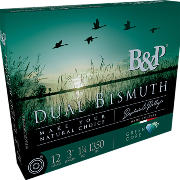167982 B&P Ammunition Dual Bismuth 12 Gauge 3″ 1 1/4 oz 3/4 Shot — 10/Box