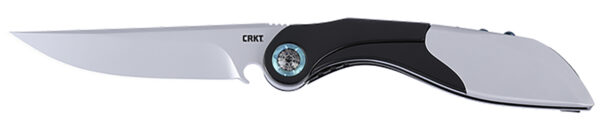 168103 CRKT 5702 Nucleus 3.19″ Folding Plain Bead Blasted 12C27 Sandvik Blade, Black/Red G10/SS Handle