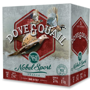 Nobel/eurosports Llc ANSF128 Dove & Quail  12Gauge 2.75″ 1 1/8oz 8Shot 25 Per Box/10 Case