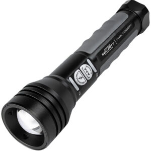 Police Security Twin Power Flashlight 600/265 Lumens Black