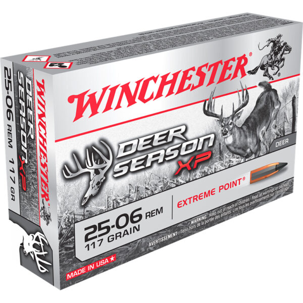 1701288_1 Winchester Deer Season XP Rifle Ammo 25-06 Rem. 117 gr. Ext Point Polymer Tip 20 rd