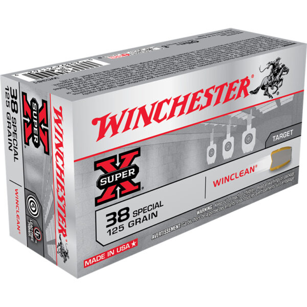 1701323_1 Winchester Super-X Pistol Ammo 38 Spl. 125 gr. Brass Enclosed Base 50 rd.