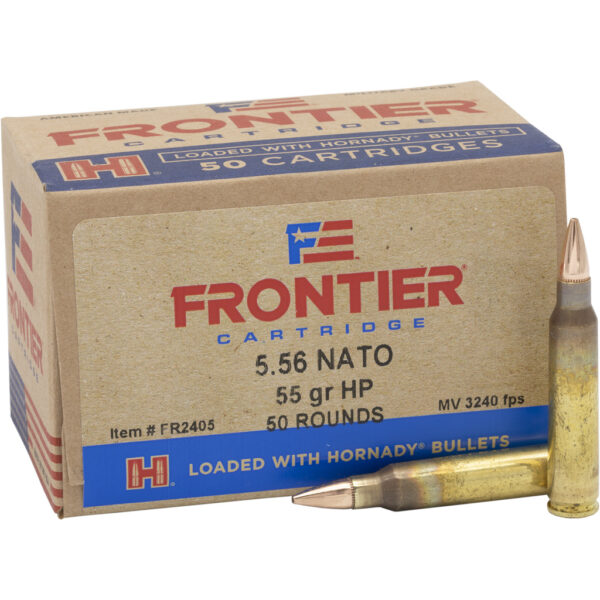 Hornady Frontier Rifle Ammo 5.56 NATO 55 gr. Hollow Point Match 50 rd.