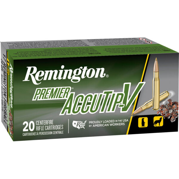 1702437_1 Remington Premier AccuTip Centerfire Rifle Ammo 17 Rem. 20 gr. AccuTip-V 20 rd.