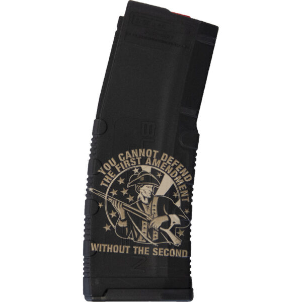 1703410_1 Black Rain Ordnance Lasered AR15 Magazine 1st Amendment Defends 30 rd.