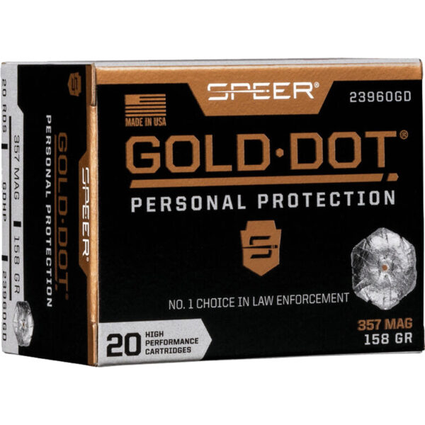 1705767_1 Speer Gold Dot Personal Protection Pistol Ammo 357 Mag. 158 gr. HP 20 rd.