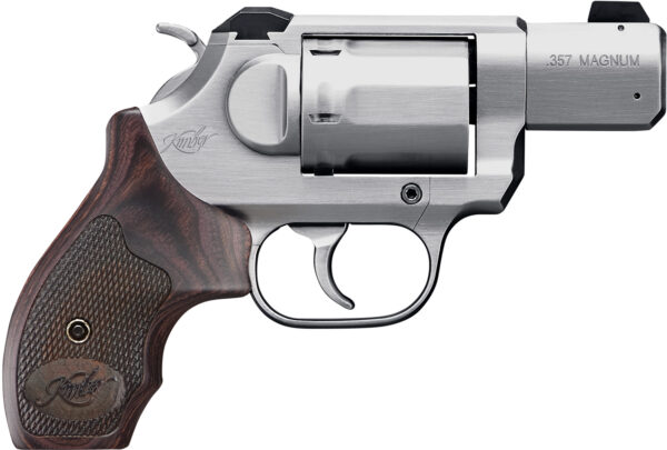 Kimber Mfg, Inc 3400021CA K6S *CA Compliant DA/SA 357 Mag 6 Shot 2″ Brushed Stainless Steel Barrel & Cylinder, Brushed Stainless Stainless Steel Frame, Diamond Checkering Grip, Exposed Hammer