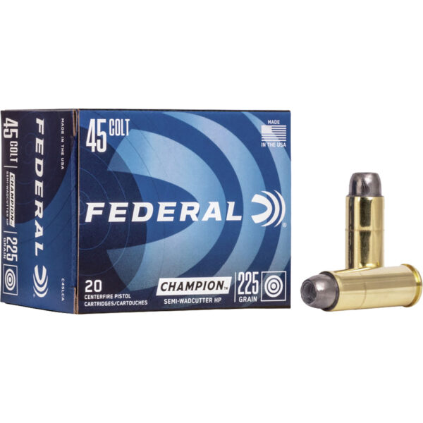 1705893_1 Federal Champion Pistol Ammo 45 Colt 225 gr. SWCHP 20 rd.