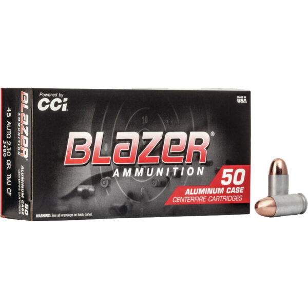 1705896_1 CCI Blazer Clean Fire Pistol Ammo 45 ACP 230 gr. TMJ 50 rd.