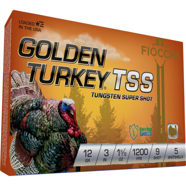 1706166_1 Fiocchi Golden Turkey TSS Shotgun Ammo 12 ga. 3 in. 1 5/8 oz. 9 Shot 5 rd.