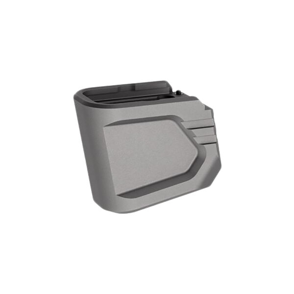 171156 Tyrant CNC TDG48MAGEXG Magazine Extension Fits Glock 43x/48 Gray Aerospace Grade Aluminum