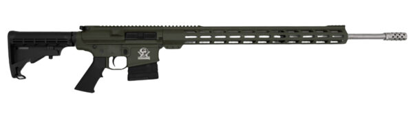 Great Lakes Firearms GL10243SSODG GLFA  243 Win 5+1 24″ Stainless Threaded Barrel, OD Green Cerakote Picatinny Rail Aluminum Receiver, Adjustable Black Synthetic Stock, Mil-spec Polymer Grip