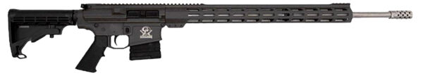Great Lakes Firearms GL10243SSTNG GLFA  243 Win 5+1 24″ Stainless Threaded Barrel, Tungsten Cerakote Picatinny Rail Aluminum Receiver, Adjustable Black Synthetic Stock, Mil-spec Polymer Grip