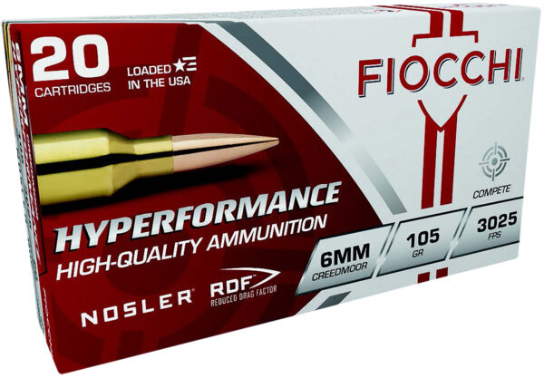 171652 Fiocchi 6mm Creedmoor 105gr RDF 20rd Box