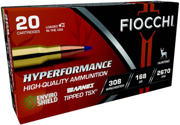 171657 Fiocchi 308TTSX .308 Win 168gr Barnes Tipped TSX – 20rd Box