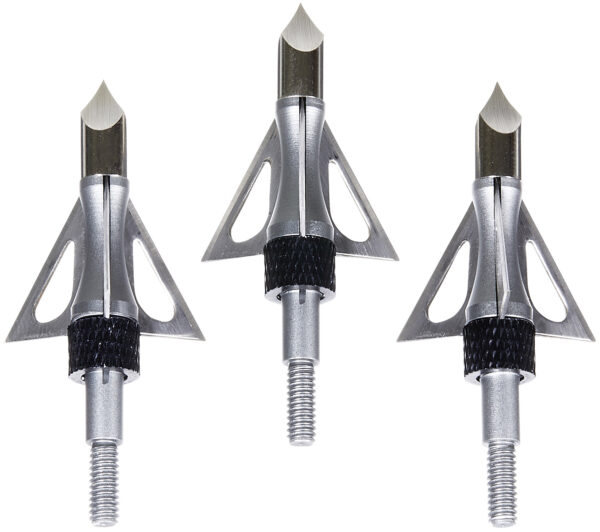 171681 Allen 14635 Impact Fixed Blade Broadhead Stainless Steel Blades Silver 3 Pack