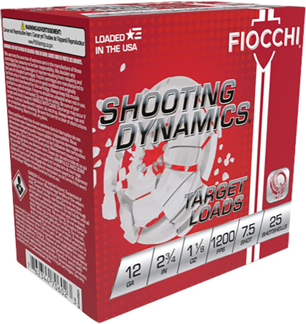 171746 Fiocchi Shooting Dynamics 12ga 2-3/4 in 1-1/8 oz #7.5, 25/Box