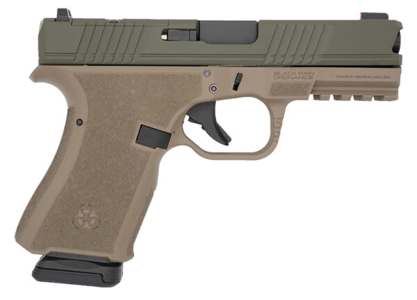 172478 Black Rain Ordnance Frontline 9mm 4″ 15+1 Compact FDE/ODG