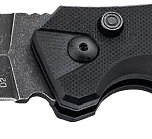 Boker 01BO796 Intention II  3.35″ Folding Dagger Plain D2 Steel Blade Black G10 Handle
