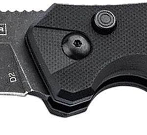 Boker 01BO797 Intention II  3.07″ Folding Tanto Plain D2 Steel Blade Black G10 Handle