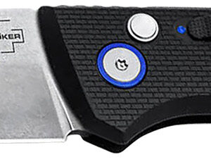 Boker 01BO920 FRND  3.35″ Drop Point Plain Stonewashed D2 Steel Blade 4.52″ Black Grivory Handle