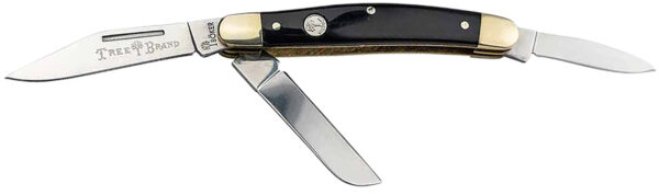 172549 Boker 110857 Stockman Traditional Large Clip Point/Sheepsfoot/Spey Plain D2 Steel Blade Brown Jigged Bone Handle