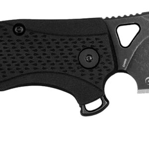 Kershaw 1423 Dawnstar  Tactical 3.50″ Folding Hawkbill Plain Blackwash 8Cr13MoV SS Blade, Black Textured Glass Filled Nylon Handle