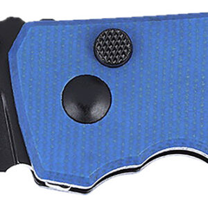 CRKT 2474BD SQUID  EDC 2.27″ Folding Plain Stonewashed D2 Steel Blade, Blue Micarta Handle