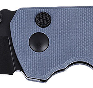 CRKT 2495G SQUID XM 2.95″ Folding Plain Black Oxide D2 Steel Blade, Gray G10 Handle