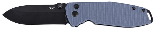 172858 CRKT 2495G SQUID XM 2.95″ Folding Plain Black Oxide D2 Steel Blade, Gray G10 Handle