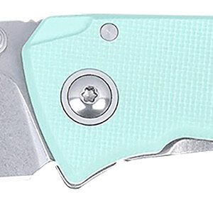 CRKT 2522B Tuna  EDC Compact 2.73″ Folding Plain Stonewashed 14C28N Steel Blade, G10/SS Handle