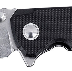 CRKT 2540 IBISD  EDC 3.09″ Folding Plain Stonewashed D2 Steel Blade, Black G10 Handle