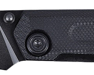 CRKT 2670 Straight  EDC Compact 2.60″ Folding Wharncliffe Plain Black Oxide D2 Steel Blade, Black G10 Handle