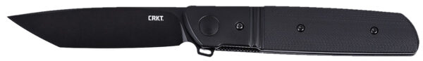 172873 CRKT 5720K Bamboozled 3.31″ Folding Tanto Plain Black Oxide D2 Steel Blade, Black G10/SS Handle