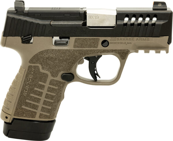 StanceXR_MC9MS_FDE_NS_67056-RightProfile-10rd Savage Stance XR MC9 9mm 3.2″ 13+1 FDE/Black Nitride